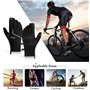 Gants de Cyclisme d'hiver, Gants Chauds pour Hommes et Femmes avec écran Tactile Imperméable à l'eau