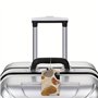 Richugui Lot de 2 étiquettes de bagage en cuir synthétique avec rabat d'intimité, motif de plantes marron galets pour valise, ét