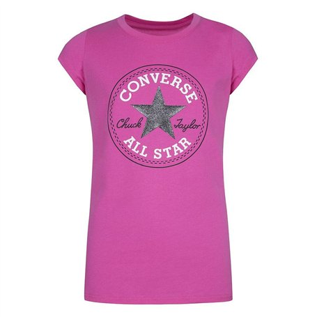T shirt à manches courtes Enfant Converse CHUCK PATCH TEE 468992 A3J Rose
