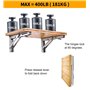 MINISOISO 2 Pièces Équerres Étagère, 350mm Support Console Pliable, Support d' Étagères Murale En Acier Inoxydable, Rétractable,