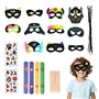 MINISOISO 12 Pcs Masque à Gratter Enfant