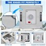 Muyohix 6 Pièces pour Ecovacs Winbot W1/W1 Pro/W2/W2 Omni Microfibre Serpillère Rechange Kit, Lingette de Nettoyage Réutilisable