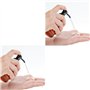 Vipolishtry Lot de 2 flacons de voyage en verre dépoli ambré avec bouchon à pompe noir pour cosmétiques, maquillage, émulsions, 
