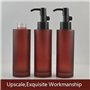 Vipolishtry Lot de 2 flacons de voyage en verre dépoli ambré avec bouchon à pompe noir pour cosmétiques, maquillage, émulsions, 