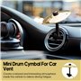 Mini cymbales d'aération, cymbales de tambour pour grille d'aération de voiture, instrument de musique créatif et drôle en métal