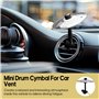 Mini cymbales d'aération, cymbales de tambour pour grille d'aération de voiture, instrument de musique créatif et drôle en métal
