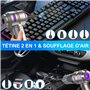 Fwiull Aspirateur à Main,4-en-1 Aspirateur Voiture Puissant 18000PA,Mini Aspirateur Voiture, 3 Vitesses Aspirateur Souffleur Voi