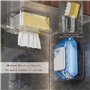 Lot de 2 boîtes de rangement pour lingettes humides, support mural, distributeur de lingettes humides, boîte à lingettes autocol