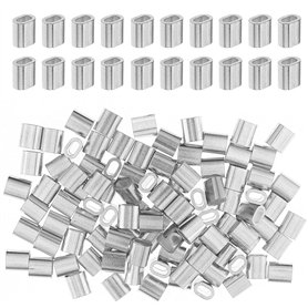 Prmape 100 Pièces Manchons en Aluminium Clips