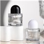 Enslz Flacon pulvérisateur cosmétique rechargeable en verre avec atomiseur de pulvérisation (noir, 100 ml)