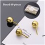 Punaises, 60 PCS Tableau Liege punaises Plates avec Pointe en Acier Push Pins pour Tableau Liege Tableau d'Affichage Murale (l'o