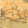Punaises, 60 PCS Tableau Liege punaises Plates avec Pointe en Acier Push Pins pour Tableau Liege Tableau d'Affichage Murale (l'o