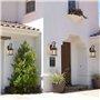 Rétro Étanche Lumière Appliques Extérieure Lampe murale Noir Fonte D'aluminium Et Verre Lanterne Murale E27 Jardin Maison Entrée