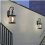 Rétro Étanche Lumière Appliques Extérieure Lampe murale Noir Fonte D'aluminium Et Verre Lanterne Murale E27 Jardin Maison Entrée