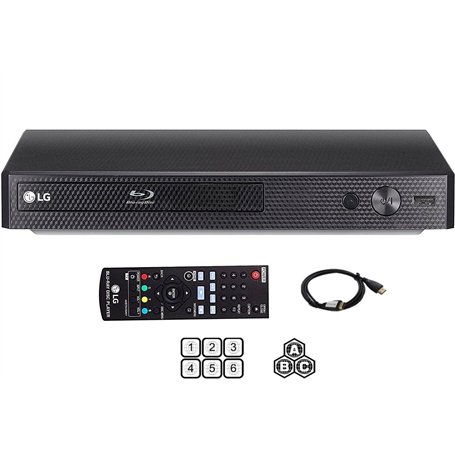 LGDynastar Bundle BP-250 Region Free blu-Ray Player Multi Region Version 110-240 Volts Bundle with Dynastar 1.8M HDMI