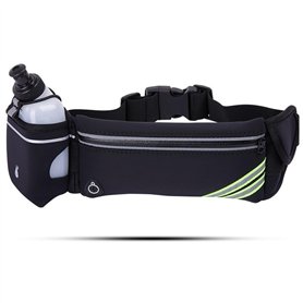LPAMABA Ceinture de Course avec Porte Bouteille 1 Bouteille d'eau Ceinture de Course pour Telephone Sacs Banane Running Sac Bana