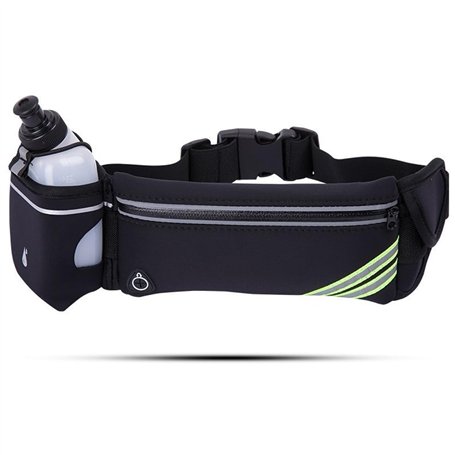 LPAMABA Ceinture de Course avec Porte Bouteille 1 Bouteille d'eau Ceinture de Course pour Telephone Sacs Banane Running Sac Bana