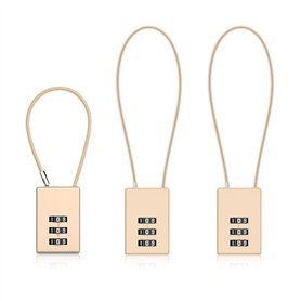 Cadenas doré à combinaison à 3 chiffres avec code numérique pour valise
