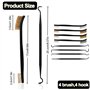 Lot de 8 petites brosses métalliques - En acier inoxydable - Petite brosse en laiton - Brosse métallique en acier et nylon - Ave