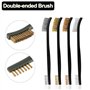 Lot de 8 petites brosses métalliques - En acier inoxydable - Petite brosse en laiton - Brosse métallique en acier et nylon - Ave