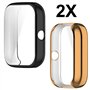 Msiall 2 pièces Compatible avec Amazfit Bip 3/3 pro Housse de protection, Protection d'écran en TPU souple et complète, Résistan