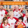 24 Pcs Porte-clés de Mini Basketball Porte-Clés de Faveur de Basketball Balles Anti-Stress de Basketball Cadeau d’Équipe de Bask