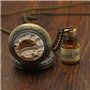 OFKPO Montre de Poche Mecanique, Montre de Poche Collier Rétro Alice au Pays des Merveilles, Pendentif Montre avec Drink Me Char