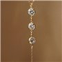 Yheakne Collier de Fond en Cristal Doré CZ Y Lariat - Chaîne Longue Strass - Bijoux de Corps pour Mariée, Femmes et Filles - Mét