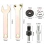 LYTIVAGEN 8Pcs Convertisseur de Perceuse à Main Arbre du Moteur Coupler en Métal Bielle de Meuleuse d'Angle pour Scie à Chaîne A