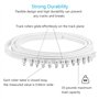 YOLOUP Kit de Rail de Rideau Plafond, 3.5M Rail de Plafond Pliable, Rail de Rideau Flexible avec 26 Crochet de rideau et 26 Poul