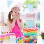olyee Couronne Anniversaire 10 Ans avec Écharpe Satin Happy Birthday et Cake Topper Anniversaire Glitter Rose Or Décoration de G