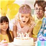 olyee Couronne Anniversaire 10 Ans avec Écharpe Satin Happy Birthday et Cake Topper Anniversaire Glitter Rose Or Décoration de G