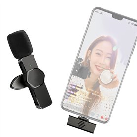Fututech Plug and Play Type-C Micro sans Fil Bluetooth 5.0 pour Smart Phone Android Micro Cravate pour Diffusion en Direct Entre
