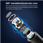 Fututech Plug and Play Type-C Micro sans Fil Bluetooth 5.0 pour Smart Phone Android Micro Cravate pour Diffusion en Direct Entre