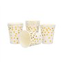 25Pcs / Set 9 Oz Gobelets En Papier Estampillé à Pois Doré Ensemble De 25Pcs Gobelet En Papier à Gobelets Jetables DoréS Gobelet
