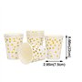 25Pcs / Set 9 Oz Gobelets En Papier Estampillé à Pois Doré Ensemble De 25Pcs Gobelet En Papier à Gobelets Jetables DoréS Gobelet
