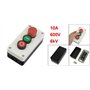 sourcing map NC Arrêt d'urgence NC + NO Rouge Vert Bouton-poussoir momentané Station 600V 10A