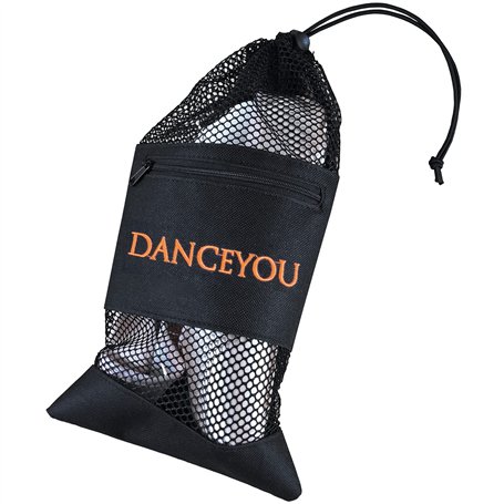 DANCEYOU Sac en Filet de Chaussures de Danse Pochon de Chaussons Noir pour Chaussures de Pointe Chausson de Danse Classique