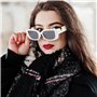 Lot De 6 Paires Lunettes De Soleil Femme, Lunettes De Soleil Carrées, Lunettes De Soleil Rectangulaires Protection, V Lunettes D