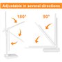 Sporgo Lampe de bureau LED: Lampe de Table Dimmable LED 3 Couleurs et 5 Niveaux de Luminosité, Lampe de Chevet Tactile Contrôle 