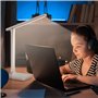 Sporgo Lampe de bureau LED: Lampe de Table Dimmable LED 3 Couleurs et 5 Niveaux de Luminosité, Lampe de Chevet Tactile Contrôle 
