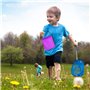 Sporgo Filet papillon pour enfants : lot de 4 épuisettes télescopiques pour enfants avec 1 seau, extérieur idéal pour attraper l