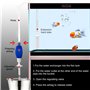 WEGREAT Kit de nettoyage d'aquarium 5 en 1 : kit de nettoyage d'aquarium avec siphon de changement d'eau et 5 outils de nettoyag