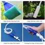 WEGREAT Kit de nettoyage d'aquarium 5 en 1 : kit de nettoyage d'aquarium avec siphon de changement d'eau et 5 outils de nettoyag