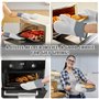 2PCS Gant Cuisine,Gants de Cuisine Une Surface Antidérapante en Silicone, Intérieur en Coton, Gants Cuisine Résistant à la Chale