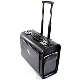 Valise de voyage à roulettes unisexe pour exécution/professionnel/professionnel Noir