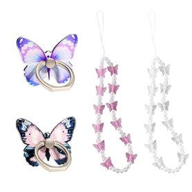 HDGSAFD Porte-Anneau Papillon 2 Pièces