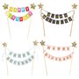 HDGSAFD Inserts De Gâteau De Drapeau 4 Pièces