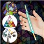 HDGSAFD Outils en Feuille D'Aluminium À Main 3 Pièces, Aides en Feuille De Verre Colorée, Accessoires De Bande D'Aluminium Faits