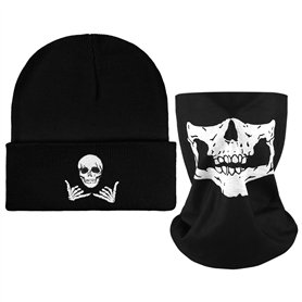 Bonnet Tricoté Tête De Mort 1 Pièce